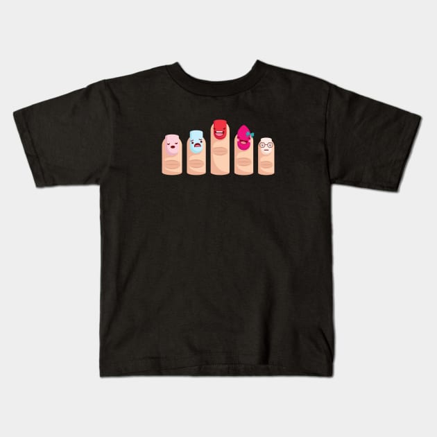 Manicure gone wrong Kids T-Shirt by NomesInk